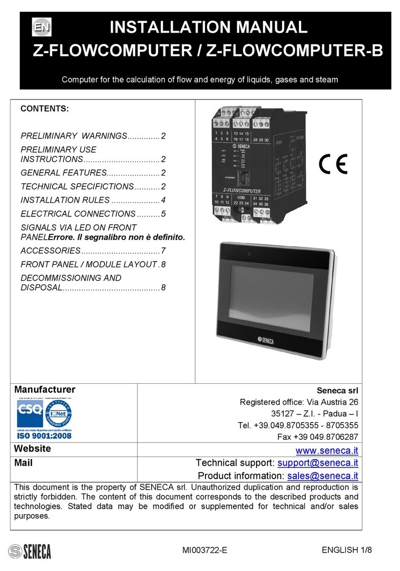 Seneca Z-FLOWCOMPUTER installation manual