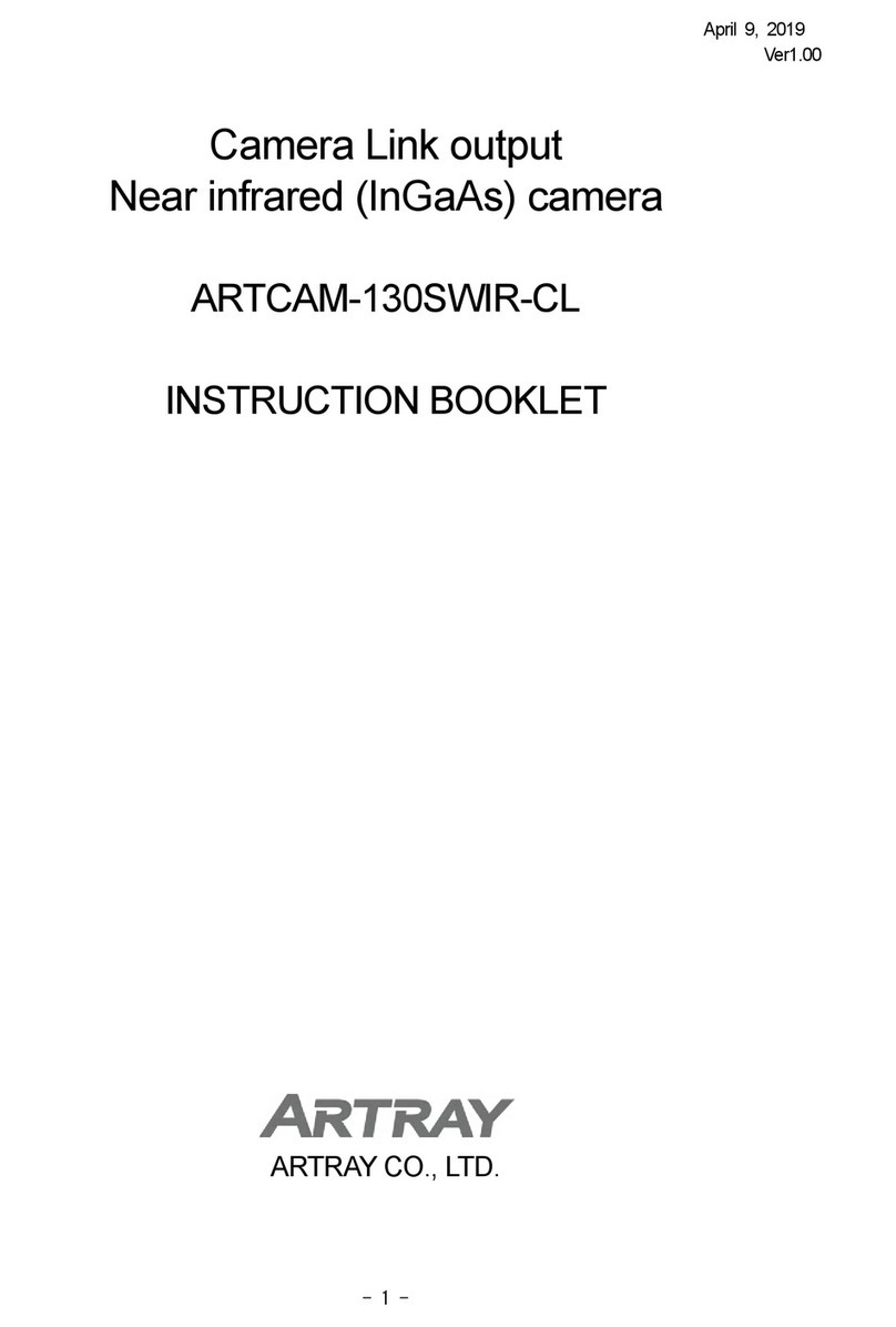 ARTRAY ARTCAM-130SWIR-CL Instruction booklet