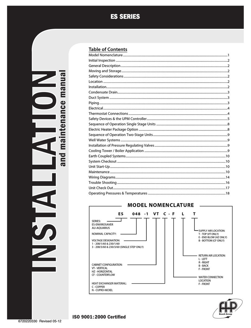 Bosch FHP ES Series Installation and maintenance manual