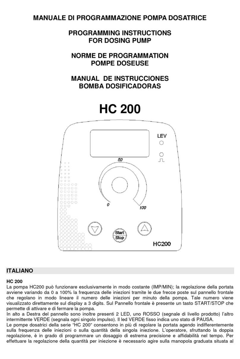 Aqua HC 200 Programming instructions