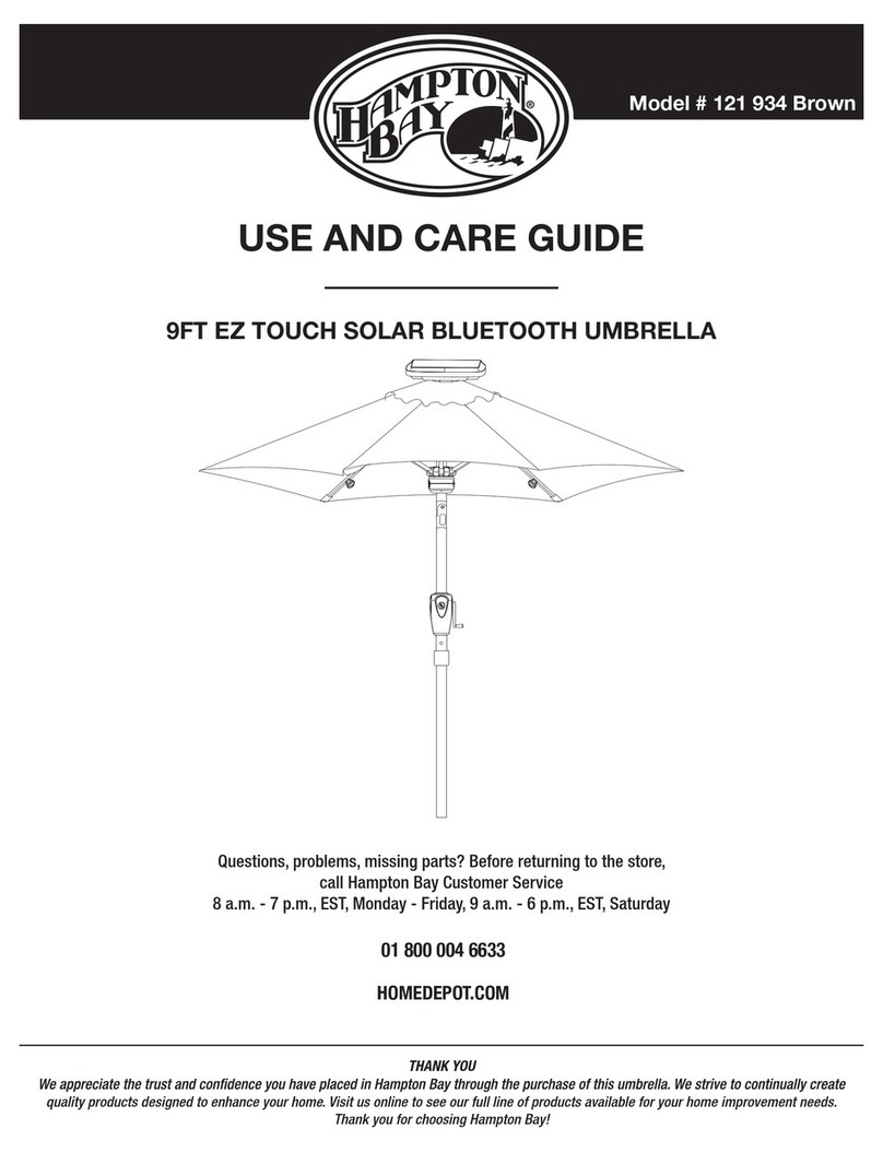 HAMPTON BAY 121 934 Brown Use and care guide
