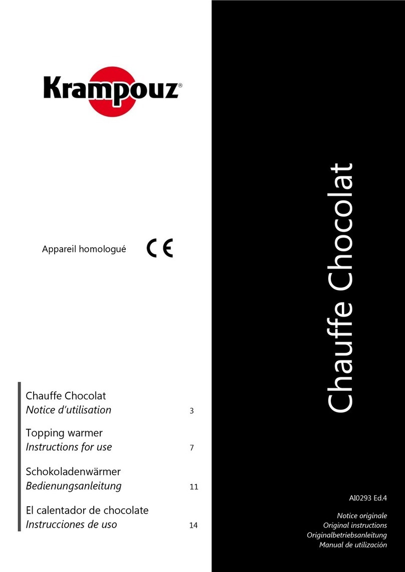Krampouz Chauffe Chocolat simple Original instructions