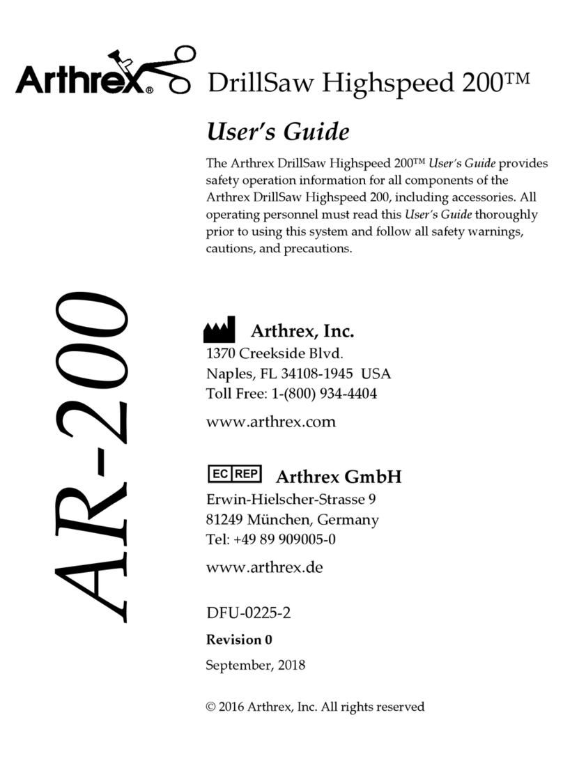 Arthrex Highspeed 200 User manual