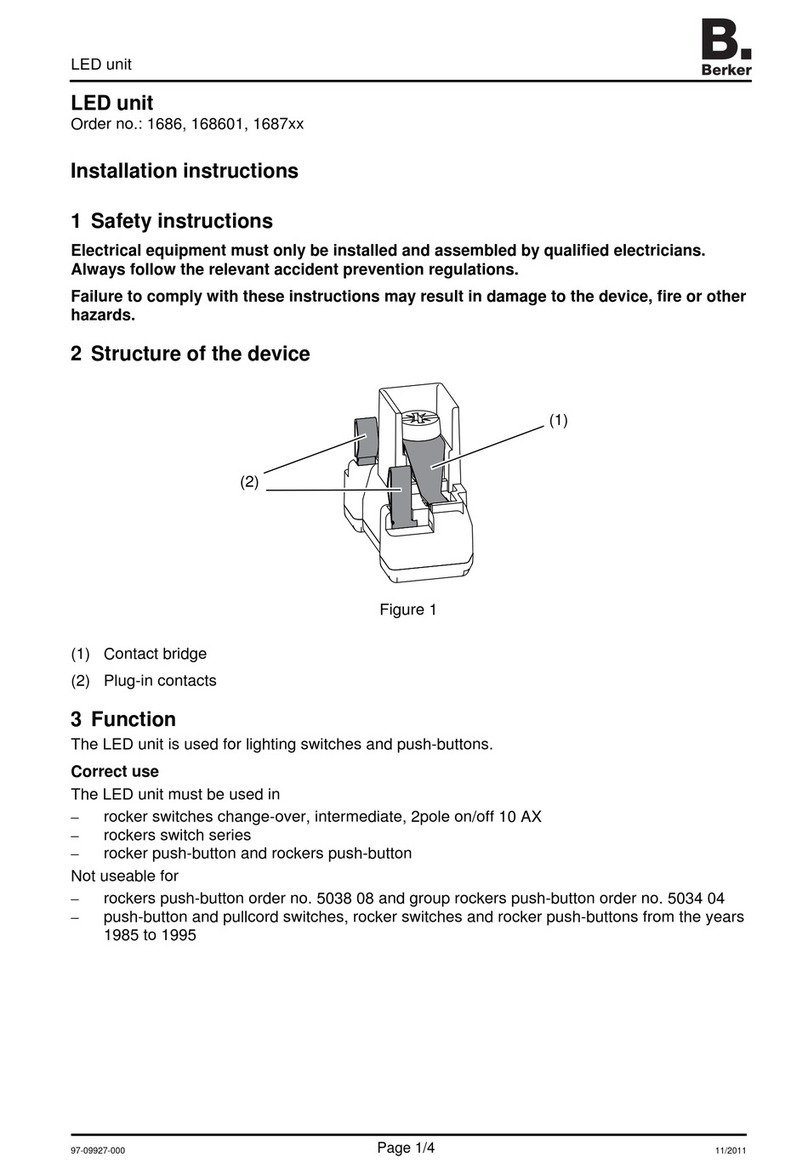 Berker 1687 Series installation instructions