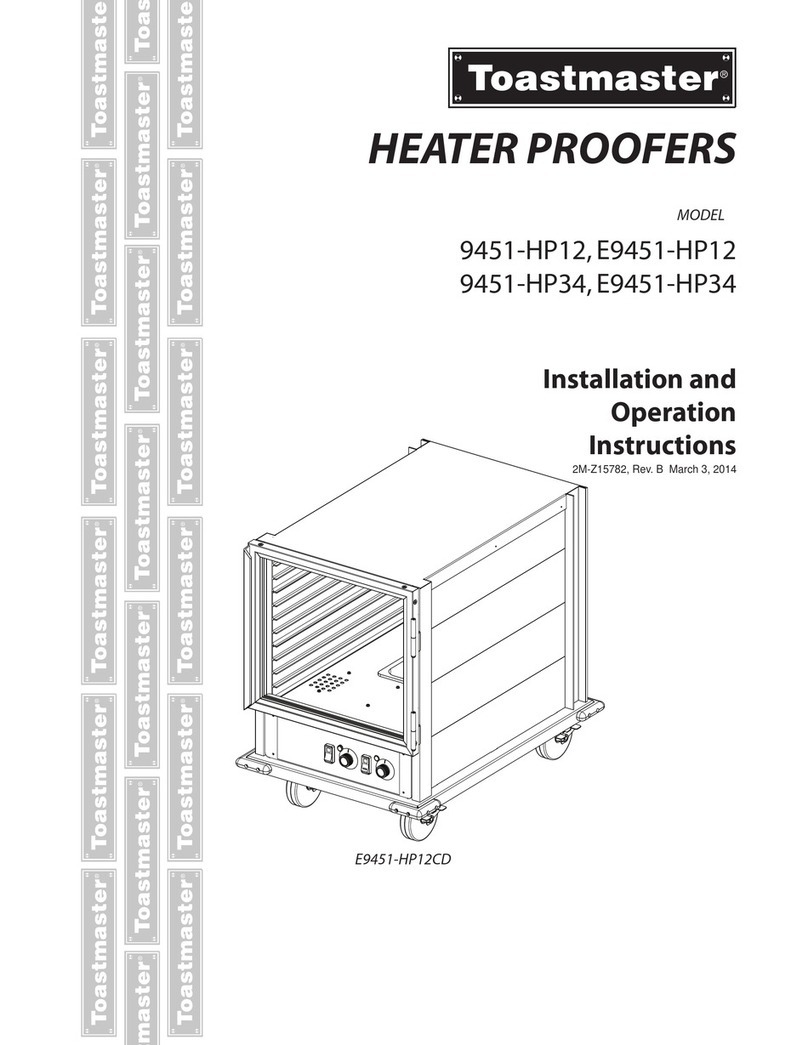 Toastmaster 9451-HP12 Installation and operation instructions