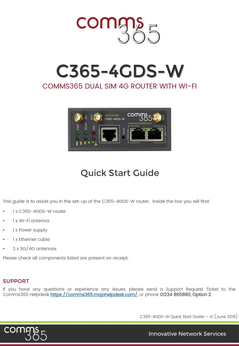 Comms365 C365-4GDS-W quick start guide