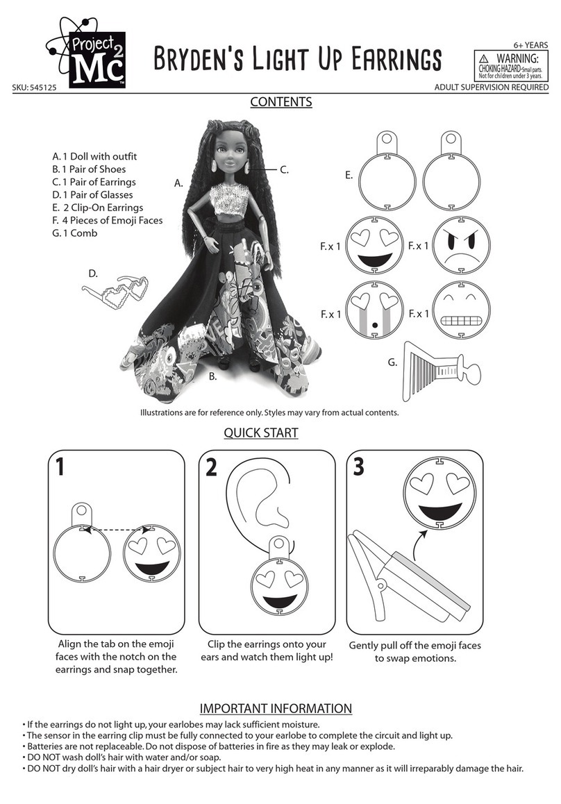 MGA Entertainment Project MC 2 Bryden’s Light Up Earrings manual