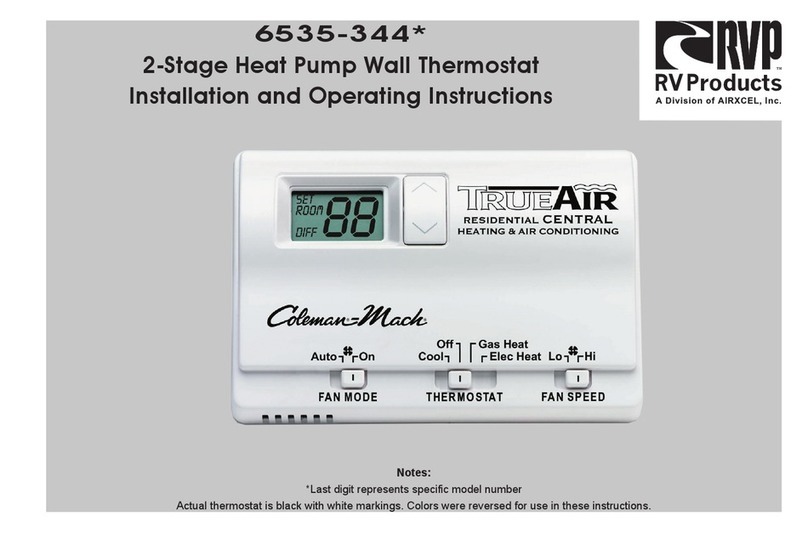 RVP Coleman-Mach True Air 6535-344 Series Installation and operating instructions RVP Coleman-Mach True Air 6535-344 Series Installation and operating instructions