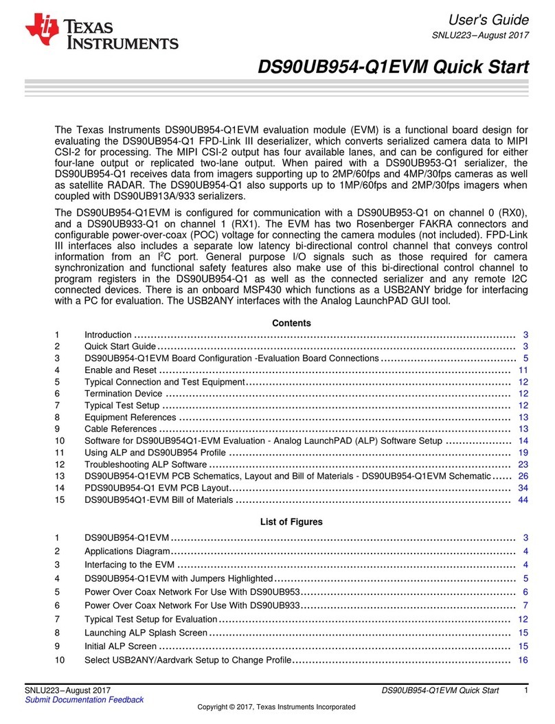 Texas Instruments DS90UB954-Q1EVM user guide