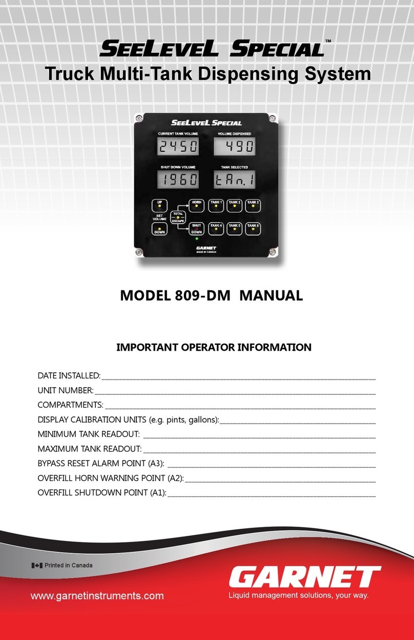 Garnet SeeLeveL Special 809-DM user manual
