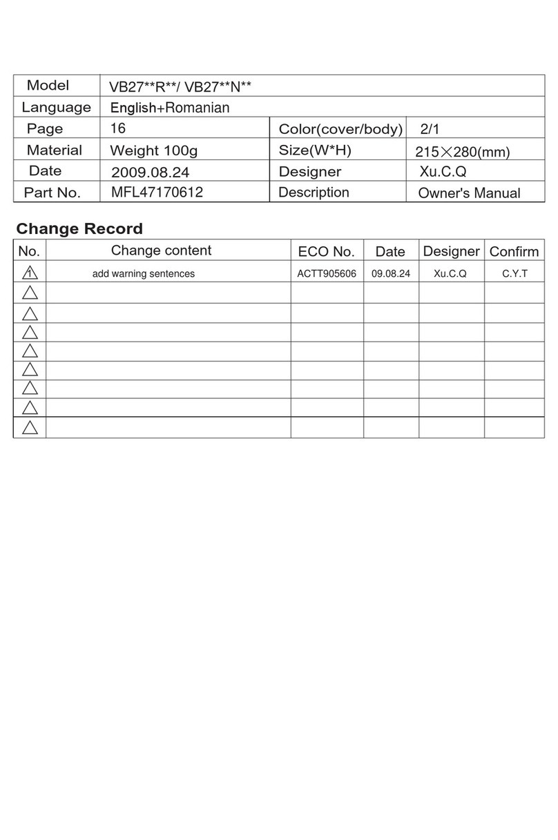LG VB27xxN Series User manual