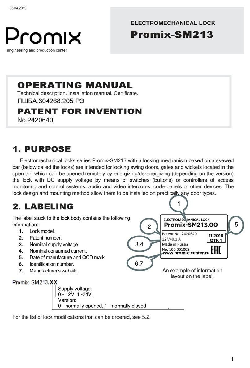 PROMIX Promix-SM213 operating manual