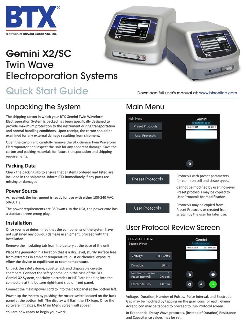 BTX Gemini X2 User manual