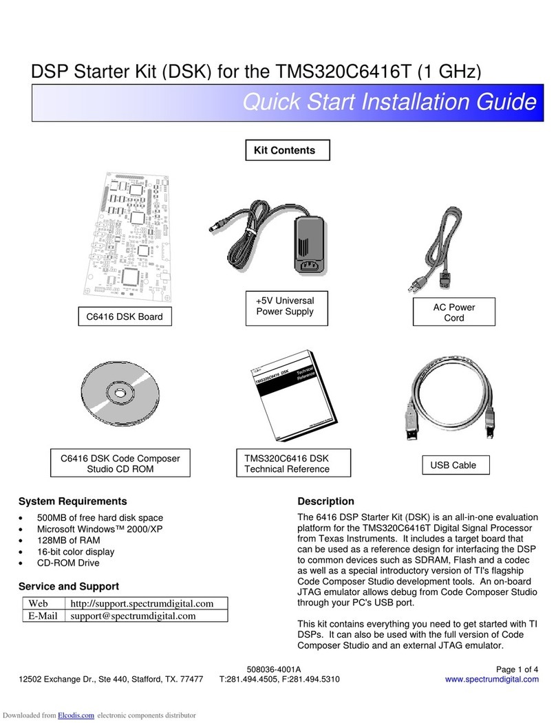 Spectrum Digital DSK Quick start installation guide