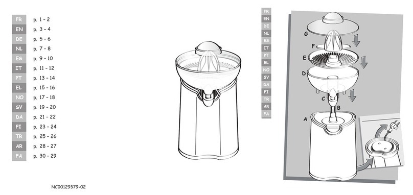 Moulinex PC600G31 manual