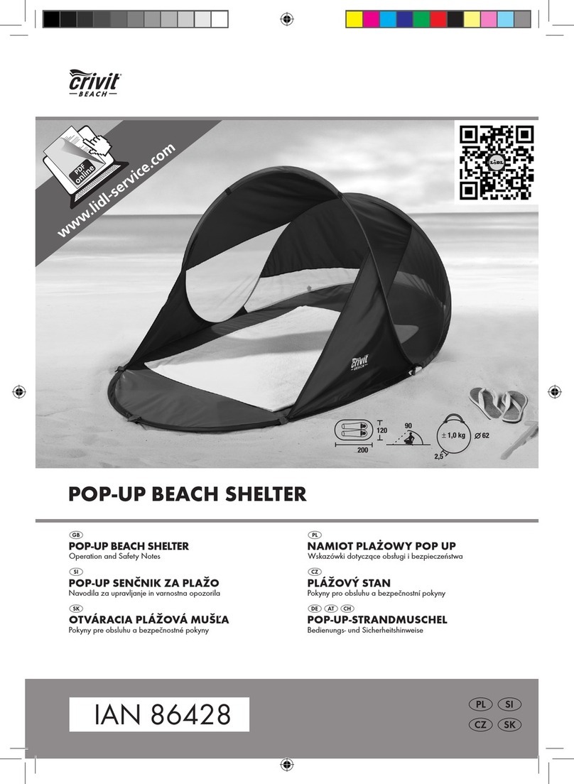 Crivit Beach 86428 Operation and safety notes