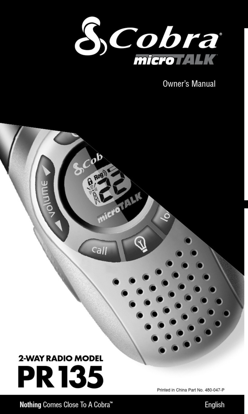 Cobra microTALK PR135 User manual