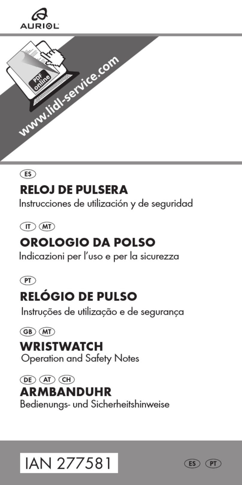 Auriol 277581 Operation and safety notes