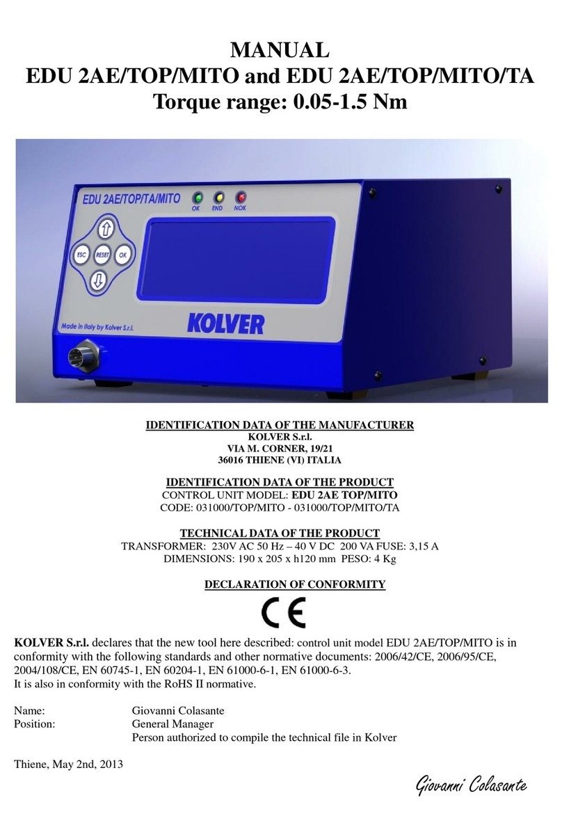 Kolver EDU 2AE/TOP/MITO manual