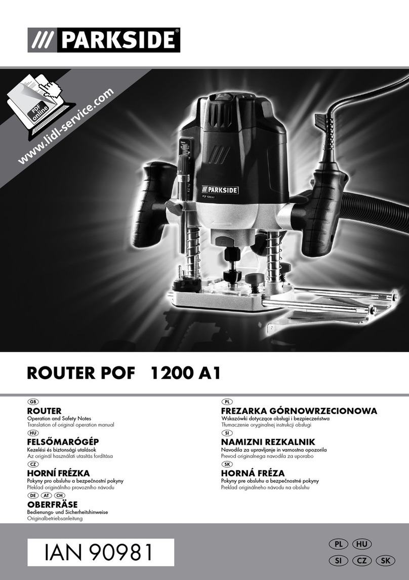 Parkside POF 1200 A1 Operation and safety notes translation of original operation manual