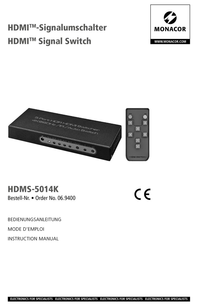 Monacor HDMS-5014K instruction manual