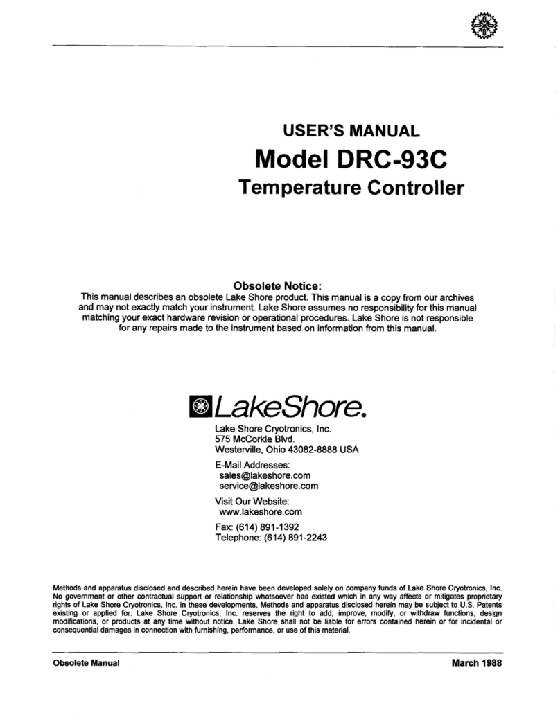 Lake Shore DRC-93C user manual