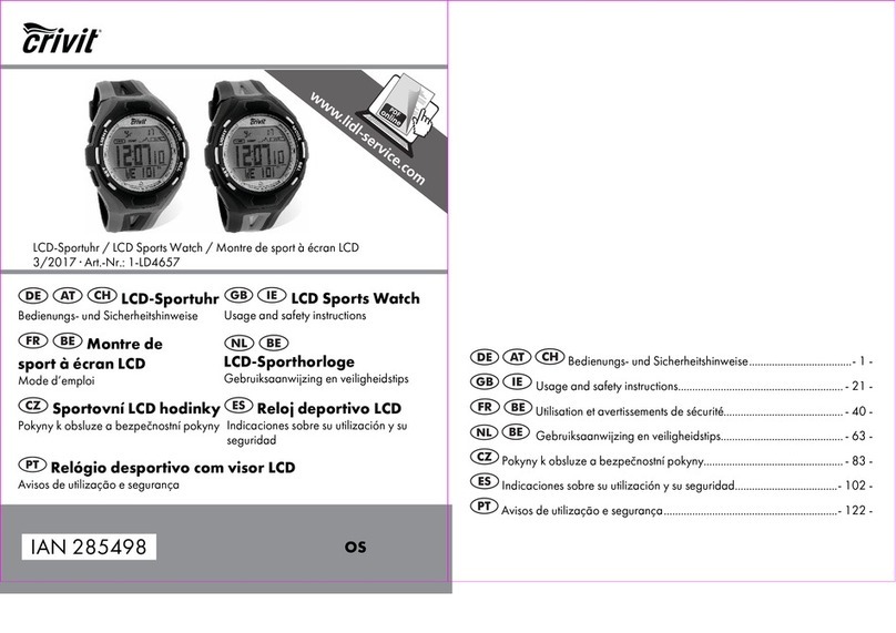 Crivit 285498 Usage and safety instructions