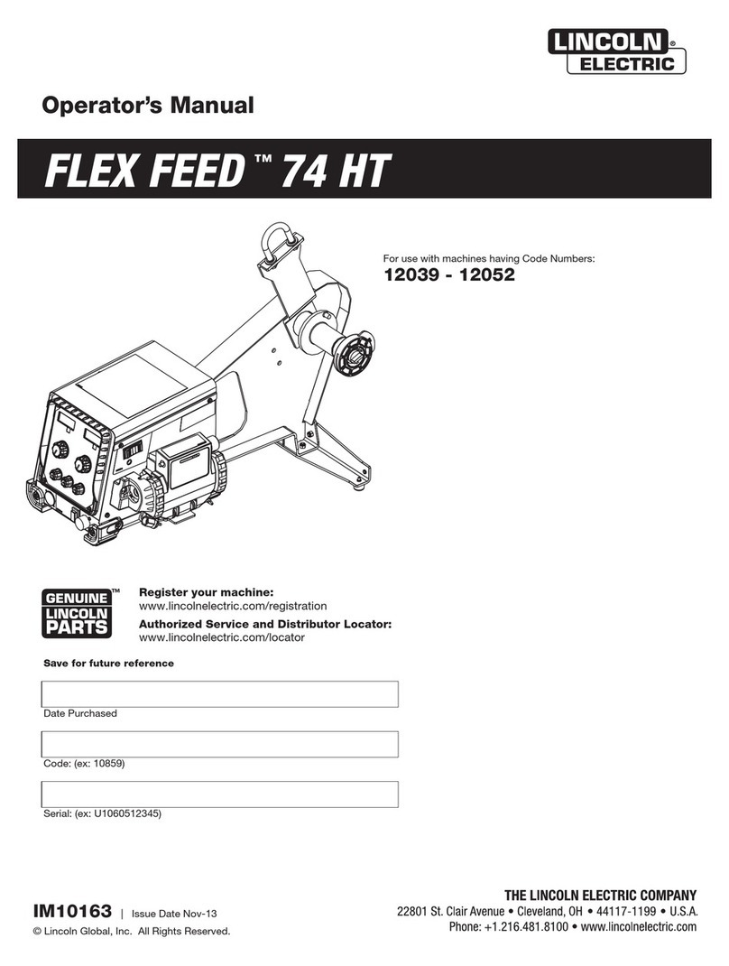 Lincoln Electric FLEX FEED 74 HT User manual