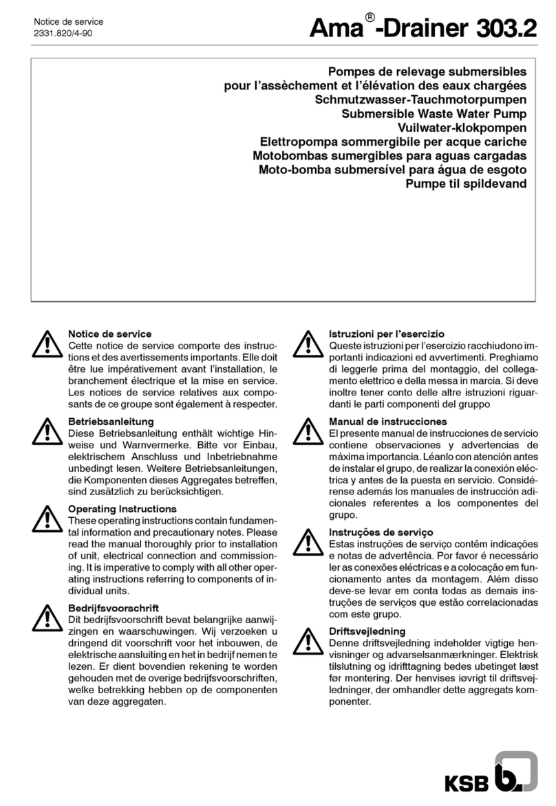 KSB Amar-Drainer 303.2 operating instructions
