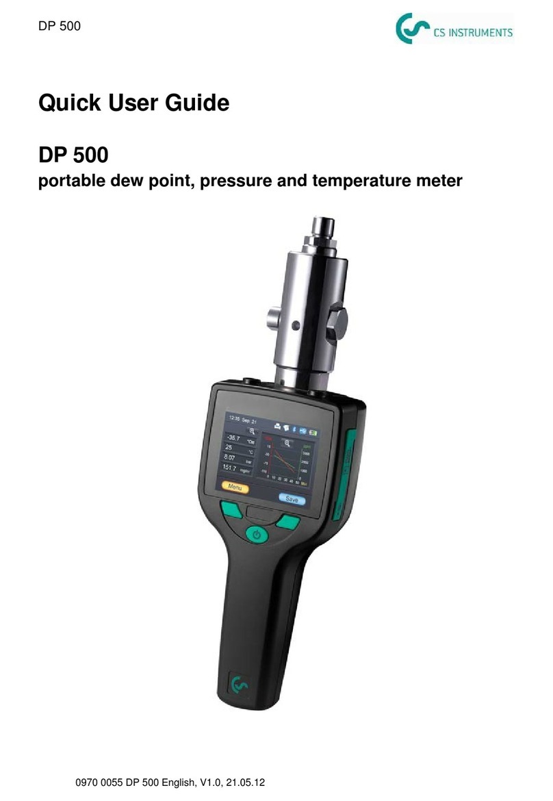 CS Instruments DP 500 Instruction manual