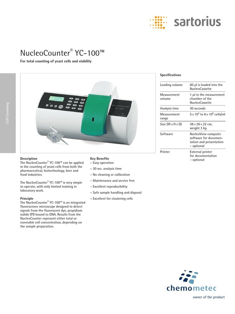 Sartorius NucleoCounter YC-100 quick start guide