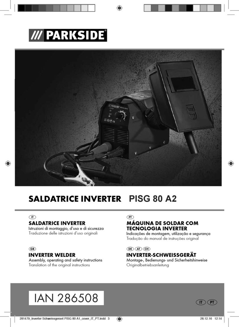 Parkside PISG 80 A2 Assembly, operating and safety instructions, Translation of the original instructions Parkside PISG 80 A2 Assembly, operating and safety instructions, Translation of the original instructions