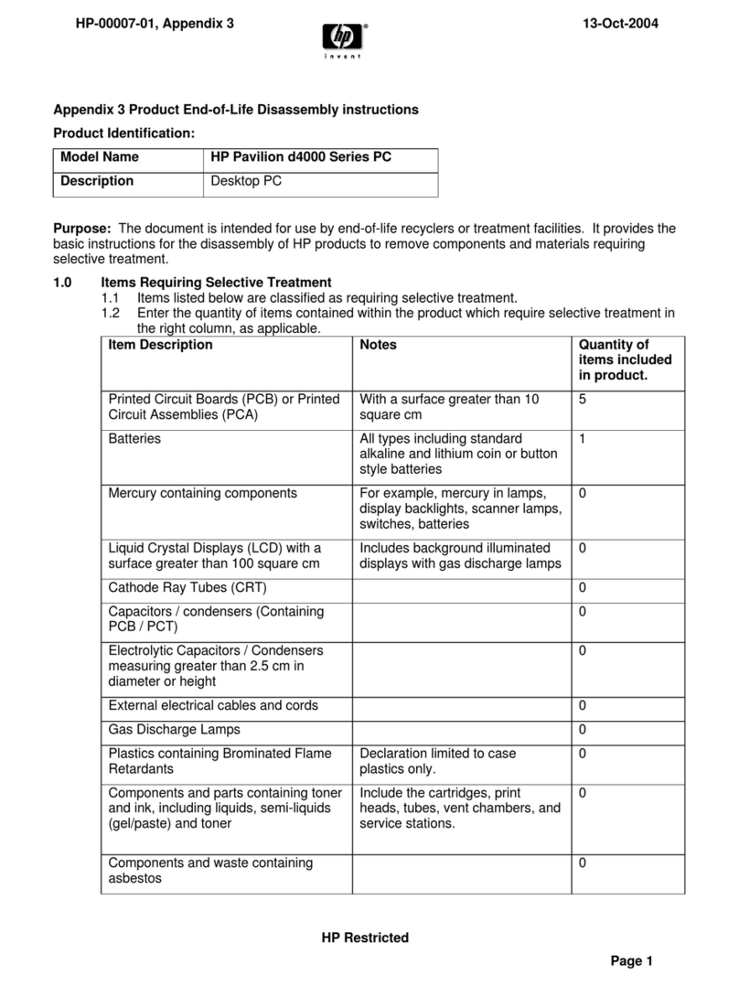 HP Pavilion d4000 - Desktop PC Installation instructions
