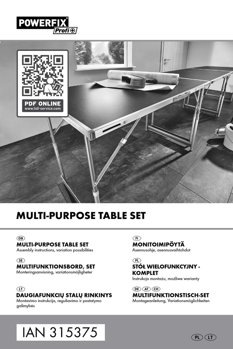 Powerfix Profi 315375 Assembly instructions, variation possibilities