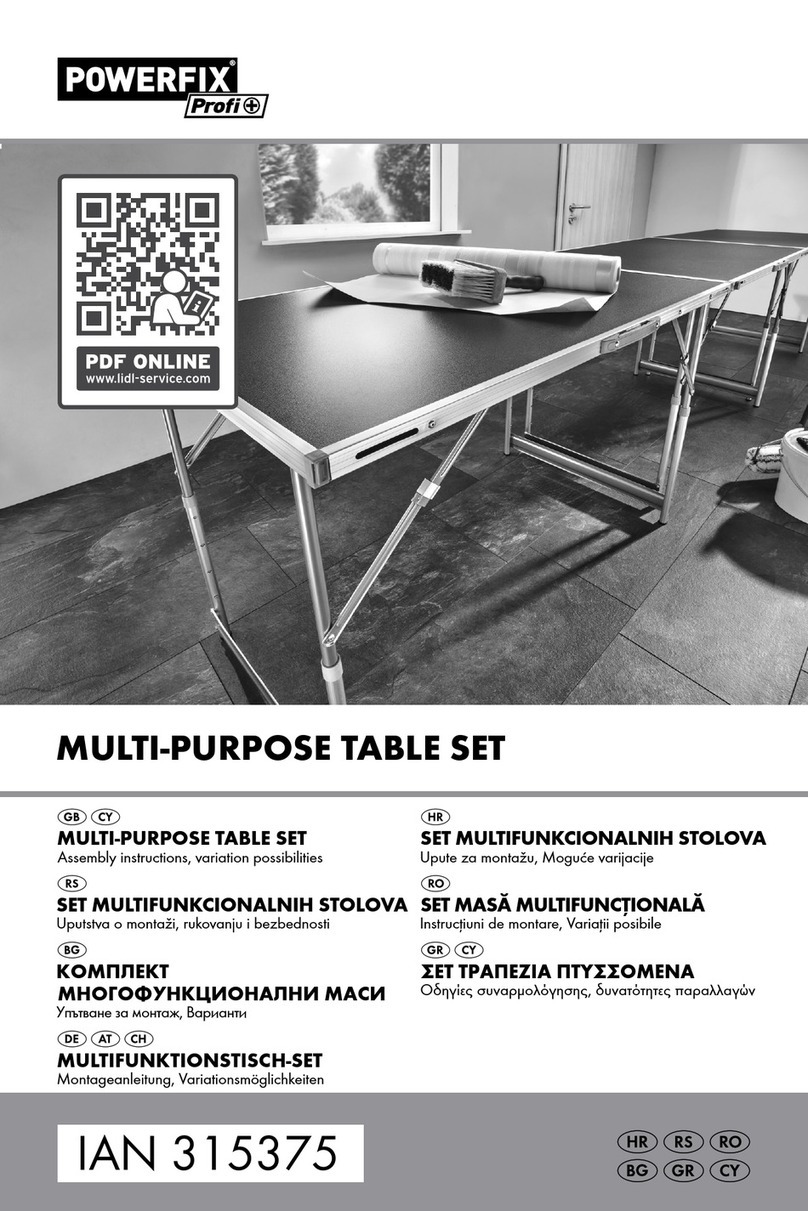Powerfix Profi 315375 Assembly instructions, variation possibilities