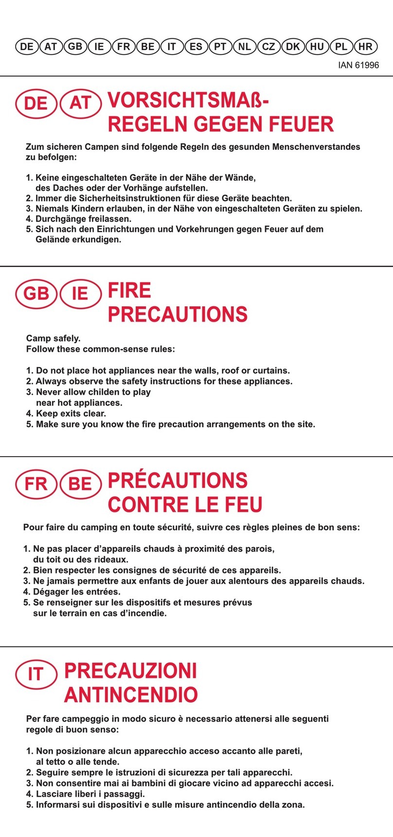 Crivit Beach 61996 manual