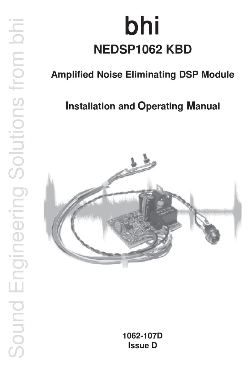 BHI NEDSP1062 KBD User manual