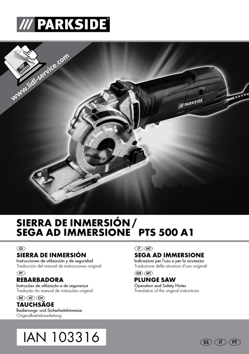 Parkside PTS 500 A1 User manual Parkside PTS 500 A1 User manual