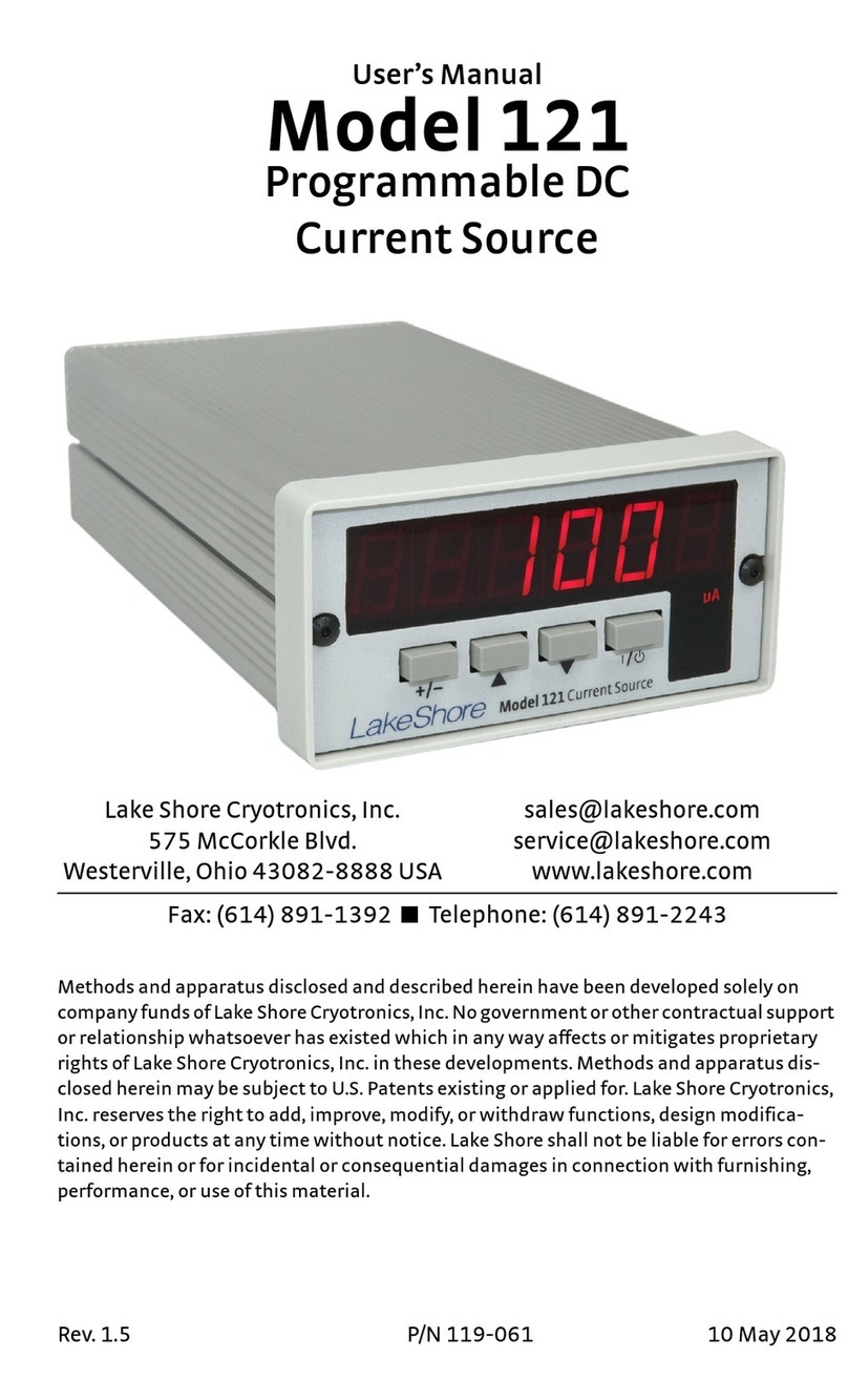 Lake Shore Cryotronics 121 User manual