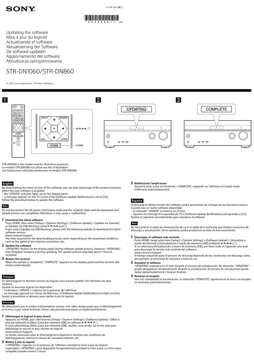 Sony STR-DN1060 Mounting instructions