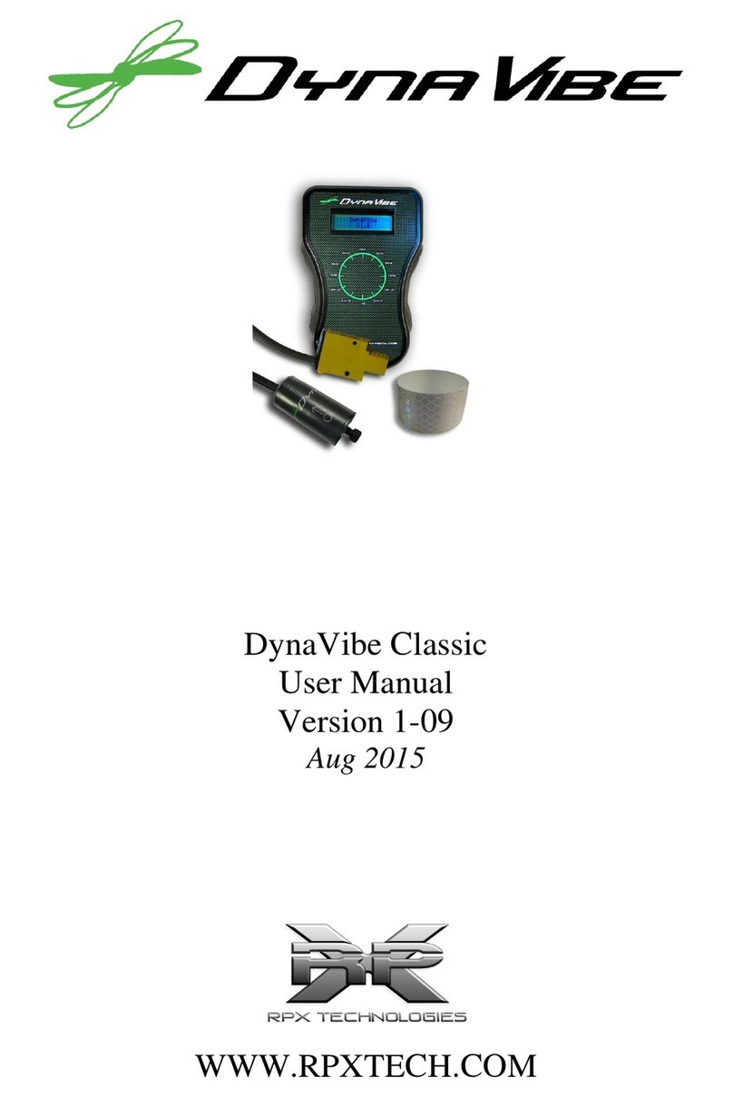 RPX Technologies DynaVibe Classic user manual RPX Technologies DynaVibe Classic user manual