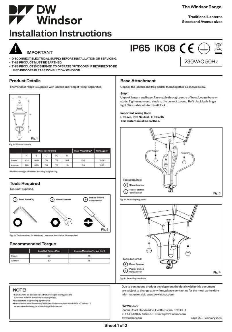 DW Windsor Series installation instructions