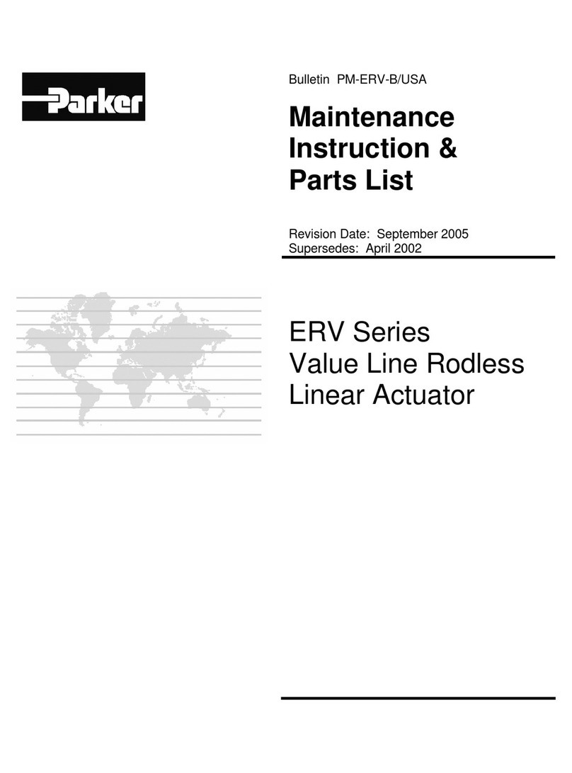 Parker ERV Series Operating and maintenance instructions
