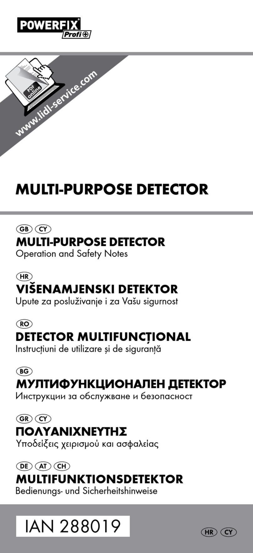 Powerfix Profi 288019 Operation and safety notes