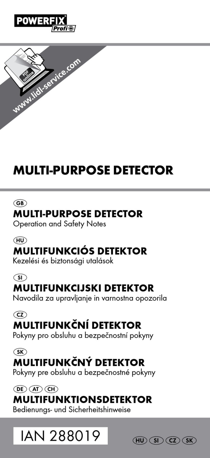 Powerfix Profi 288019 Operation and safety notes