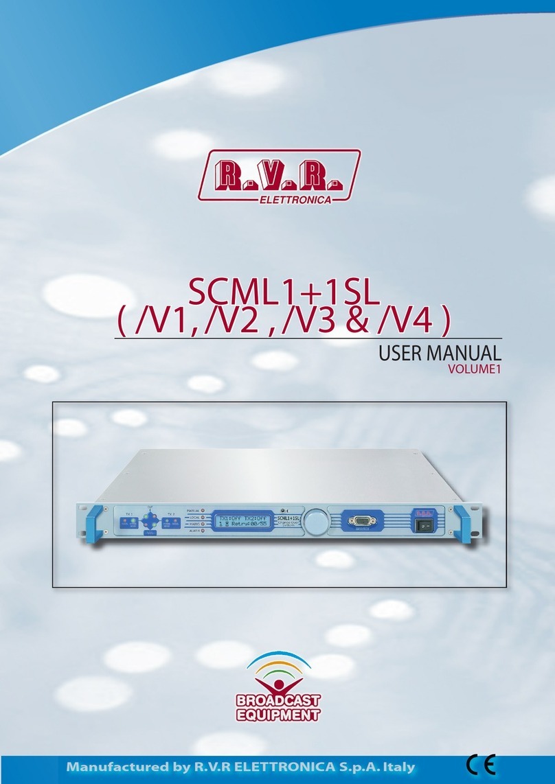 R.V.R. Electronica SCML1+1SL Series user manual