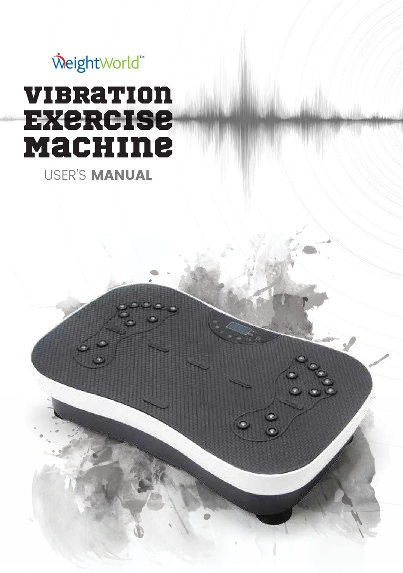 Weightworld Exercise Vibration Machine user manual