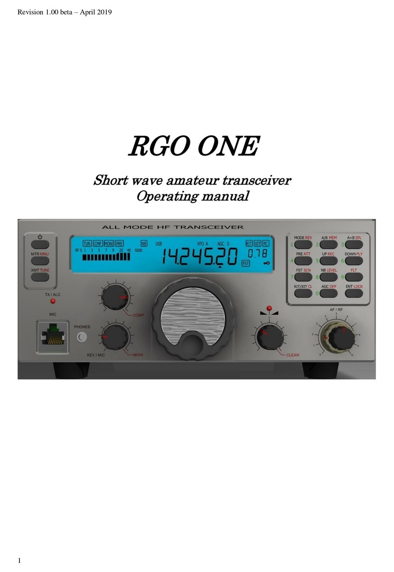 Mission RGO ONE operating manual