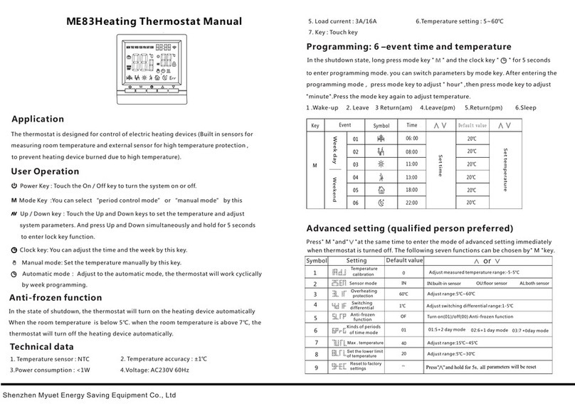 Shenzhen Myuet Energy Saving Equipment ME83 manual
