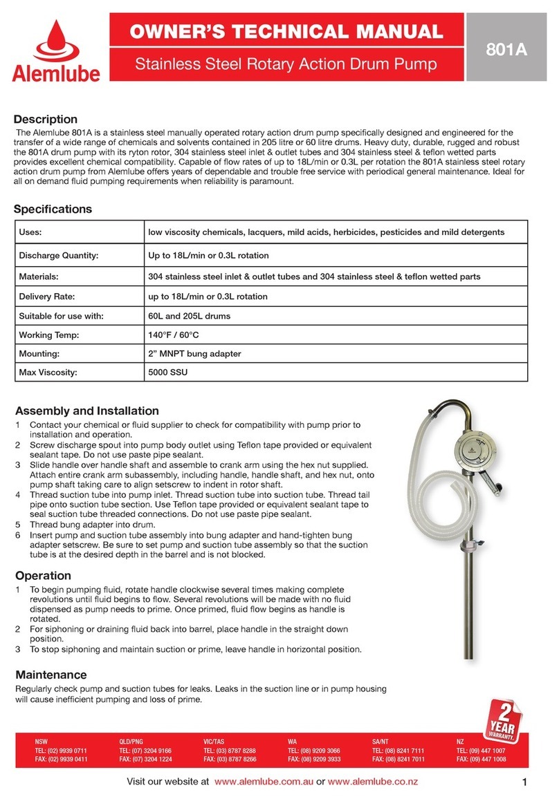 Alemlube 801A Owner technical manual Alemlube 801A Owner technical manual